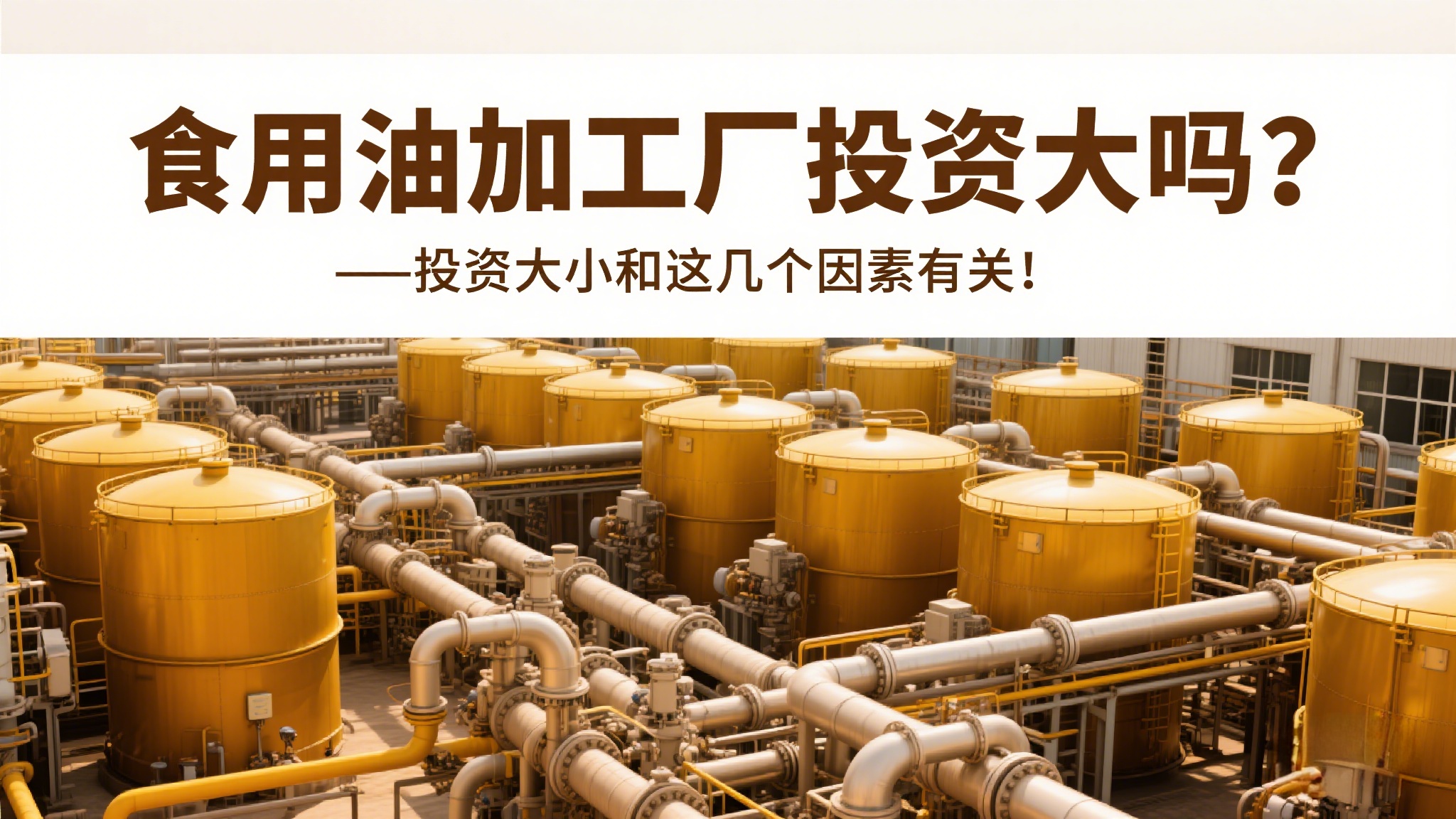 食用油加工廠投資大嗎？投資大小和這幾個因素有關(guān)！
